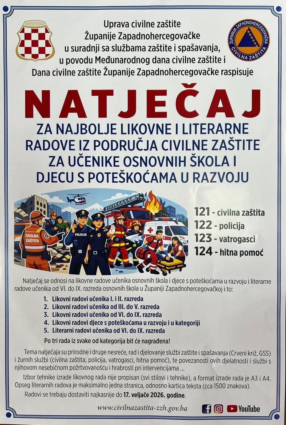 Natječaj za najbolje likovne i literarne radove iz područja civilne zaštite