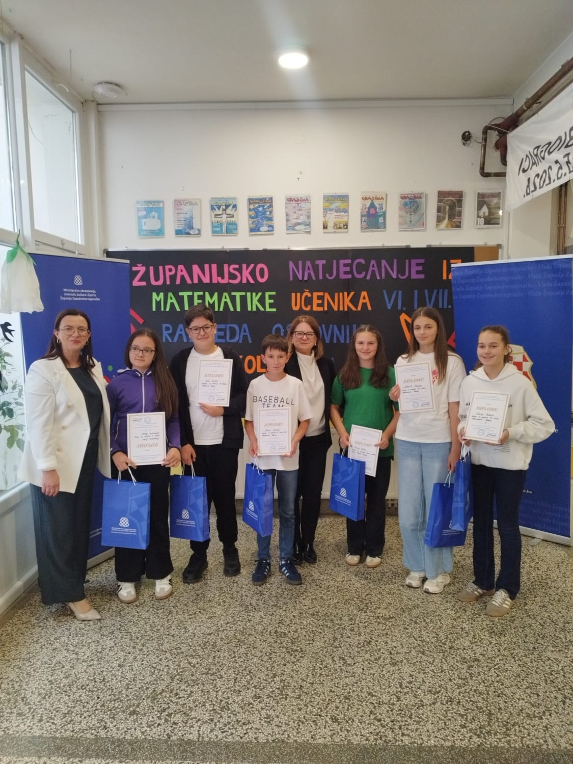 Županijsko natjecanje iz matematike za učenike  VI. i VII. razreda osnovnih škola Županije Zapadnohercegovačke.